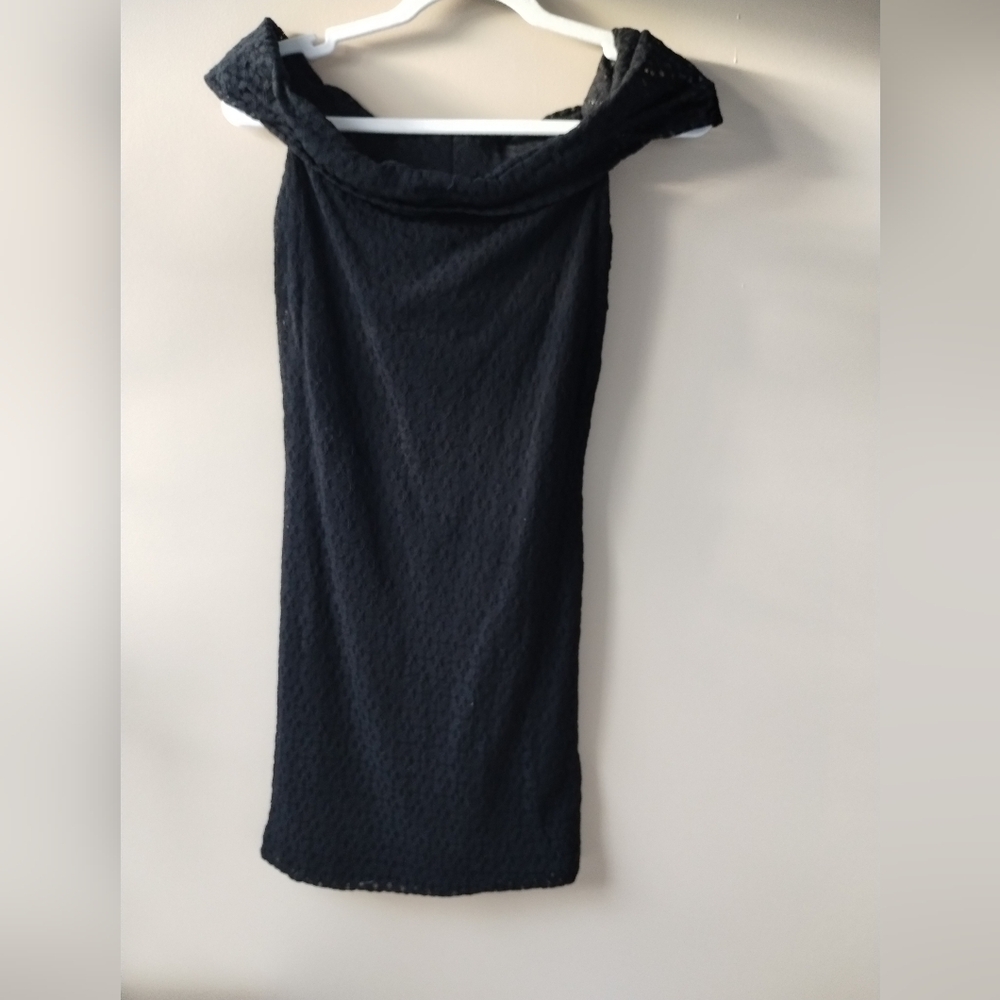 IRO Black Ruched Mini Dress Small - Picture 2 of 5
